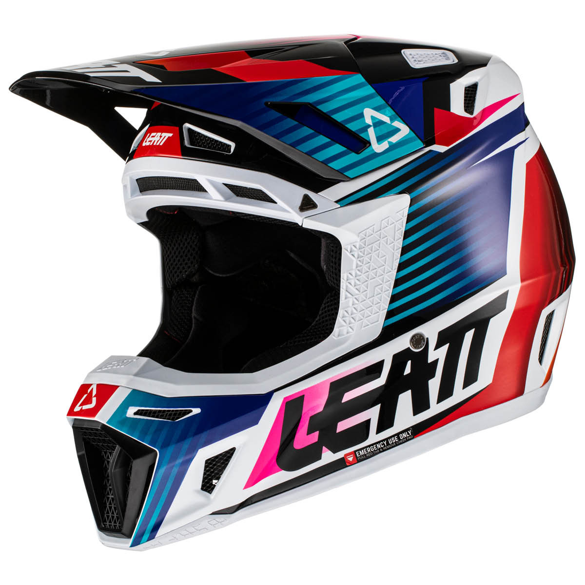 LEATT Motocross Helm Moto 8.5 V22 inkl. Brille, XL royal