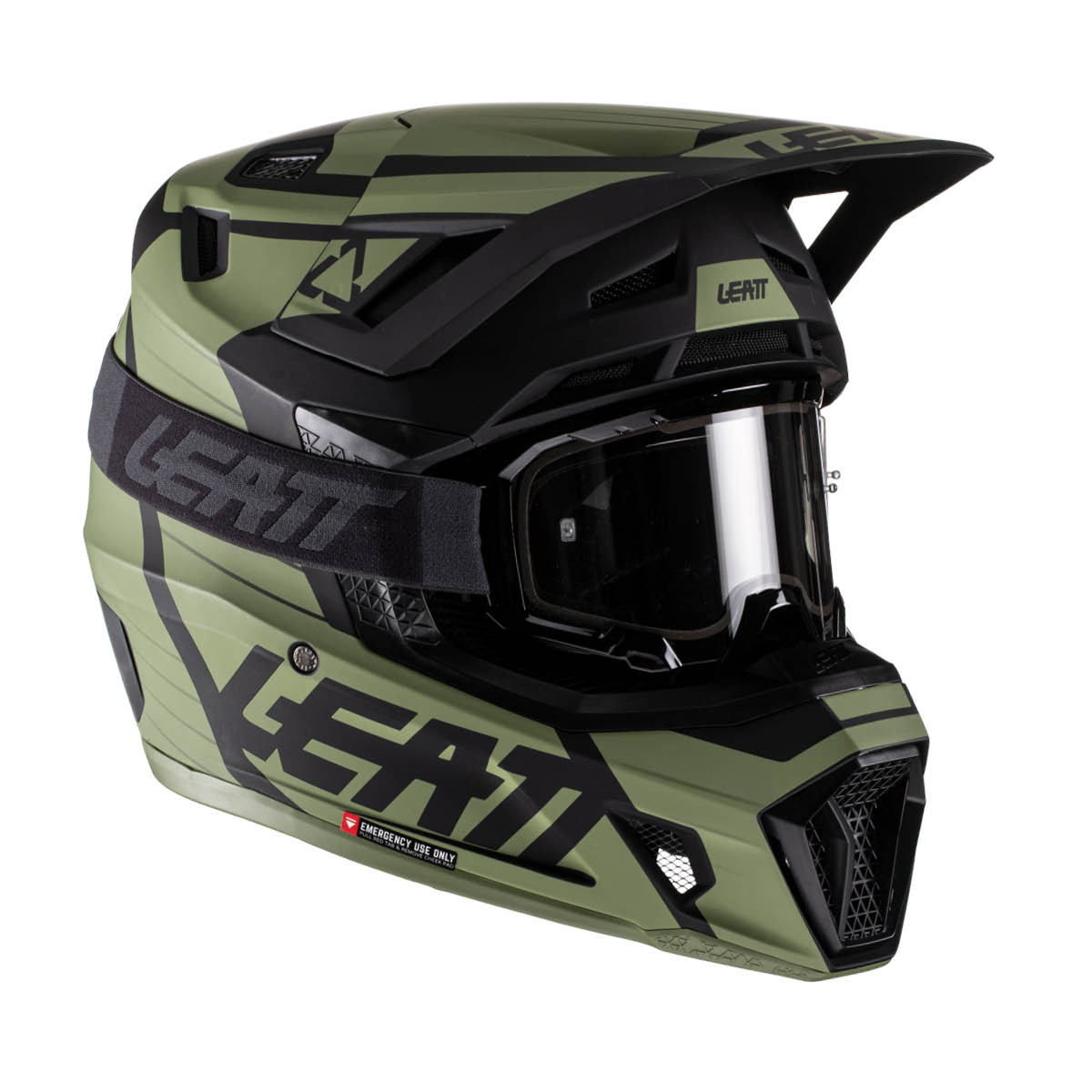 LEATT Helm Moto 7.5 V22 inkl. Brille, L cactus