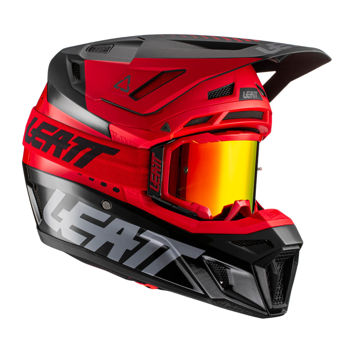 LEATT Helm Moto 8.5 V22 inkl. Brille, XS rot