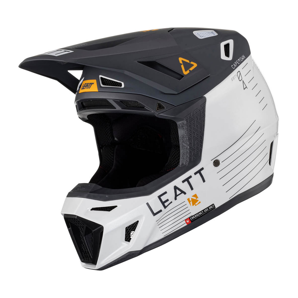 LEATT Motocross Helm Moto 8.5 V23 inkl. Brille, L metallic