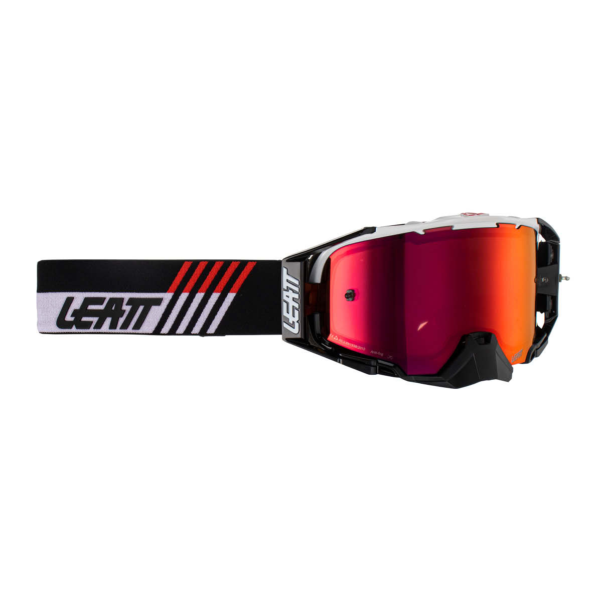 LEATT Motocross Brille Velocity 6.5 Iriz, white/red 28%